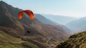 Paraglider in the French Alps